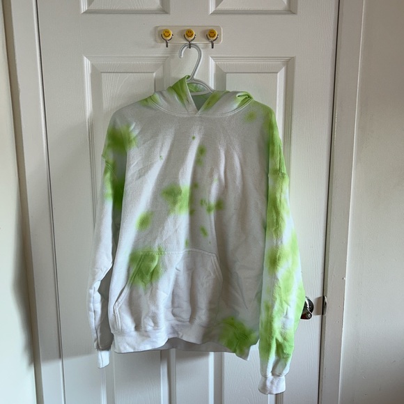 Green Tye Dye Hoodie - Picture 1 of 2